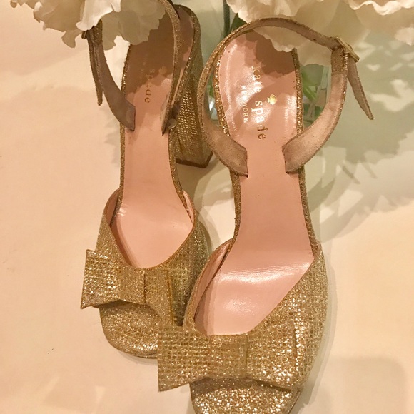 Kate spade gold Briana plat form heels sIze 7 - Picture 3 of 8